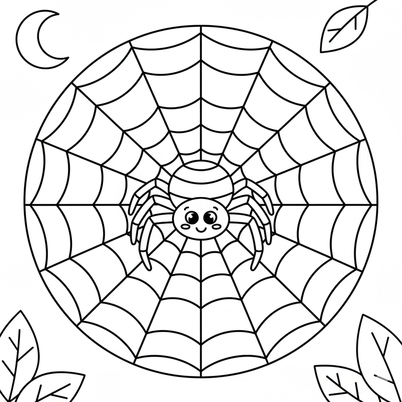 Tranh vẽ con nhện đáng yêu cho bé