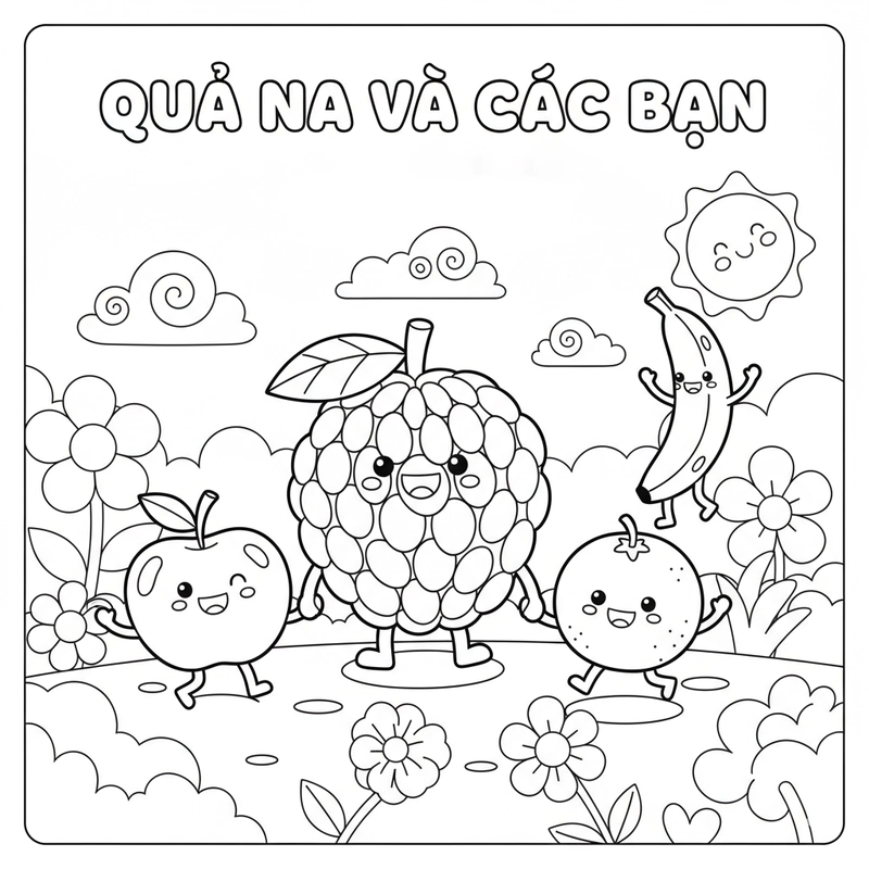 Tranh vẽ quả na sáng tạo