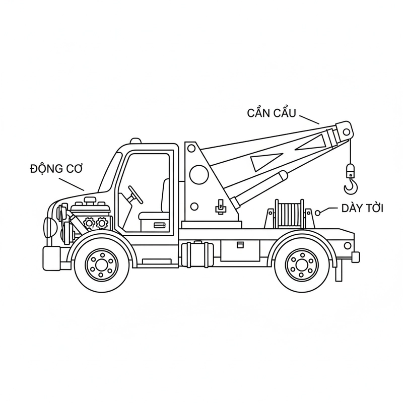 Tranh xe cứu hộ cho trẻ em tô