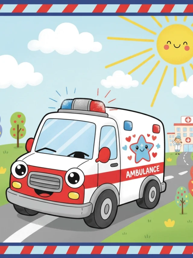 favicon tranh tô màu xe cứu thương