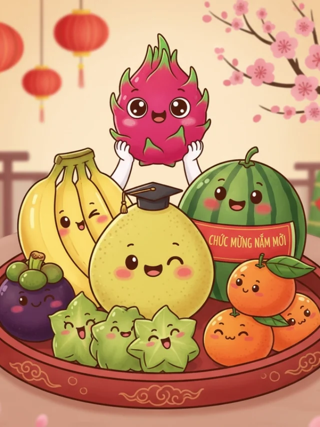 faviocon tranh tô màu mâm ngũ quả