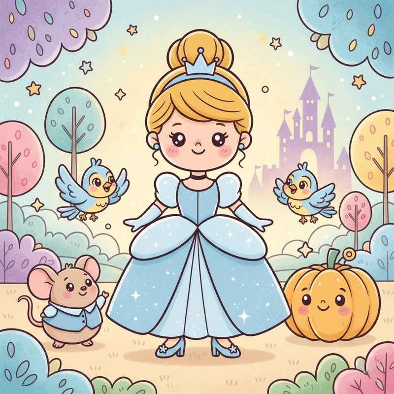 favicon hình tô màu công chúa lọ lem