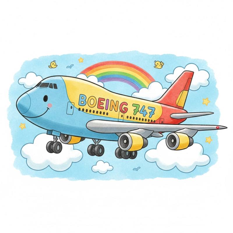 favicon tô màu máy bay boeing 747