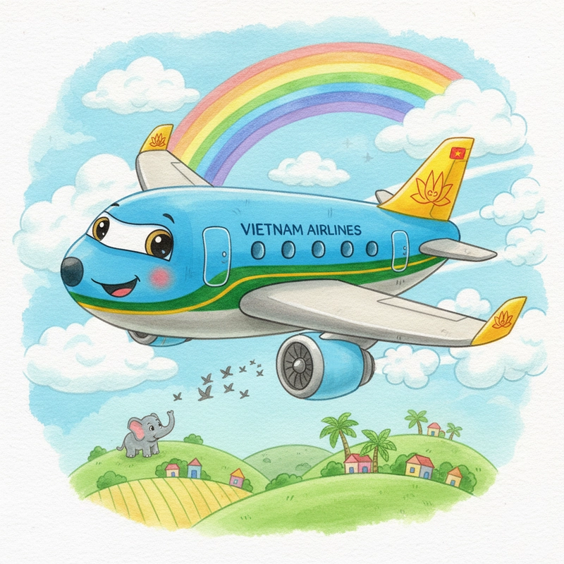 favicon tô màu máy bay vietnam airlines