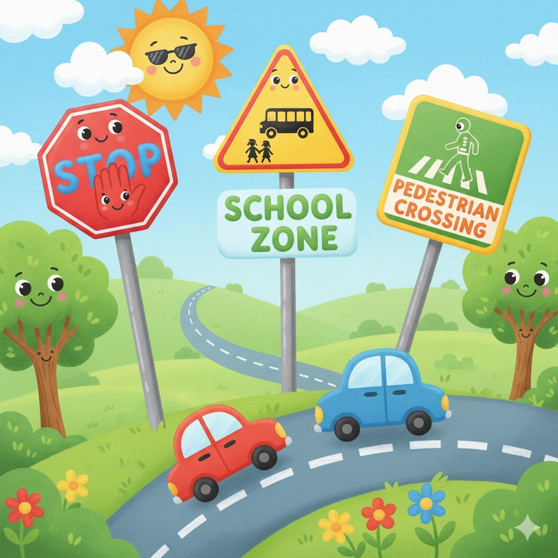 favicon tranh tô màu biển báo giao thông