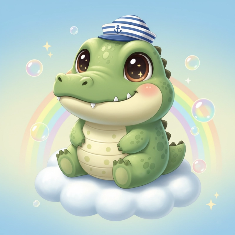 favicon tranh tô màu cá sấu