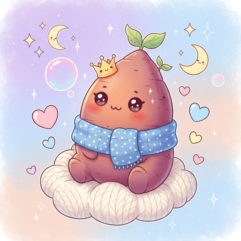 favicon tranh tô màu củ khoai lang