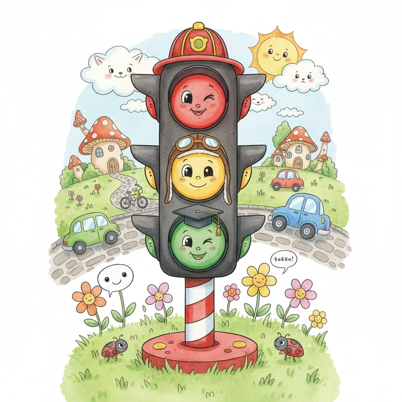 favicon tranh tô màu đèn giao thông