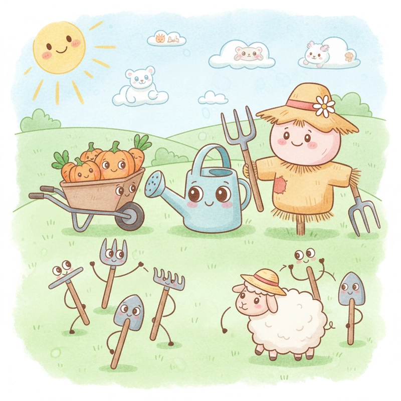 favicon tranh tô màu dụng cụ nghề nông