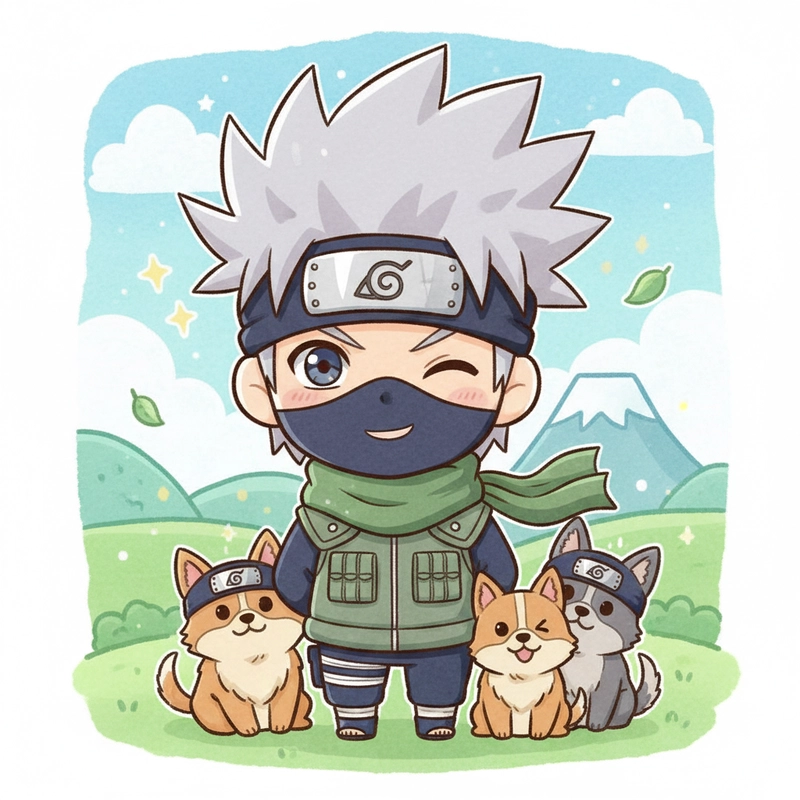 favicon tranh tô màu kakashi