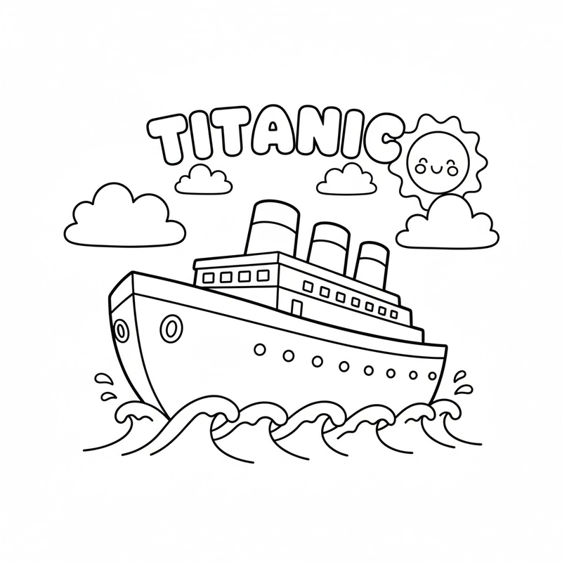 Tranh tô màu tàu Titanic