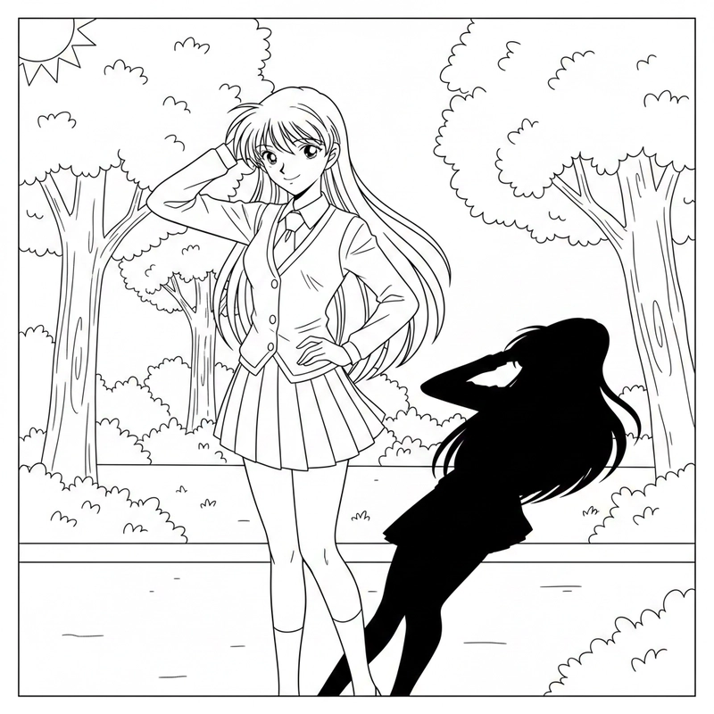 Ảnh Ran Mori tô màu đáng yêu