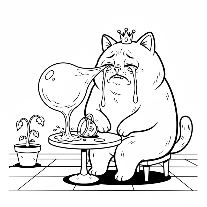 Ảnh meme tô màu đơn giản vui nhộn