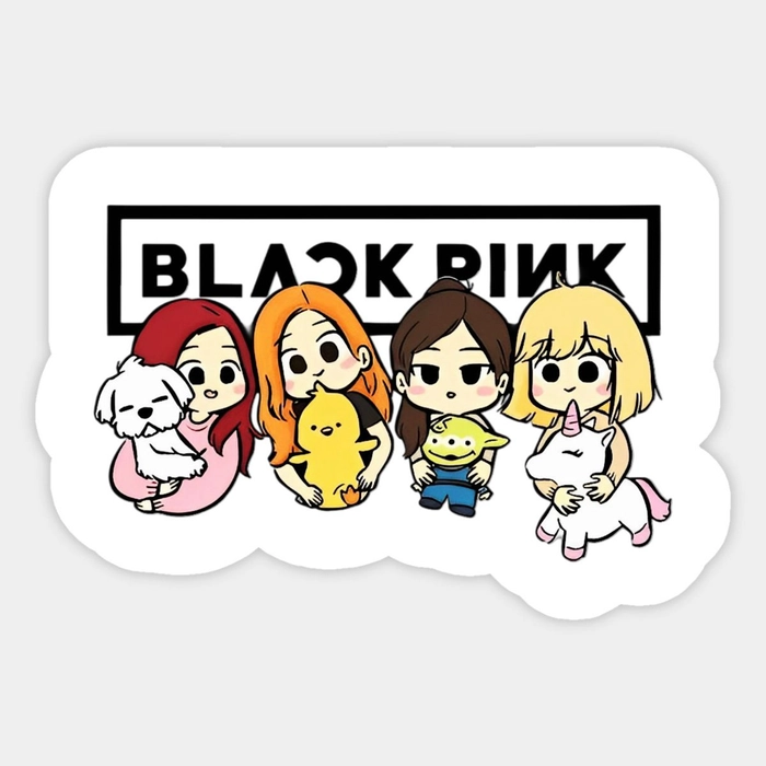 Ảnh sticker Blackpink phong cách chibi