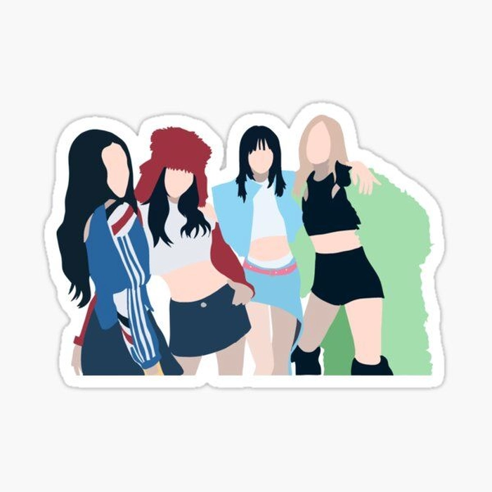 Ảnh sticker niêm phong Blackpink tone nhẹ nhàng