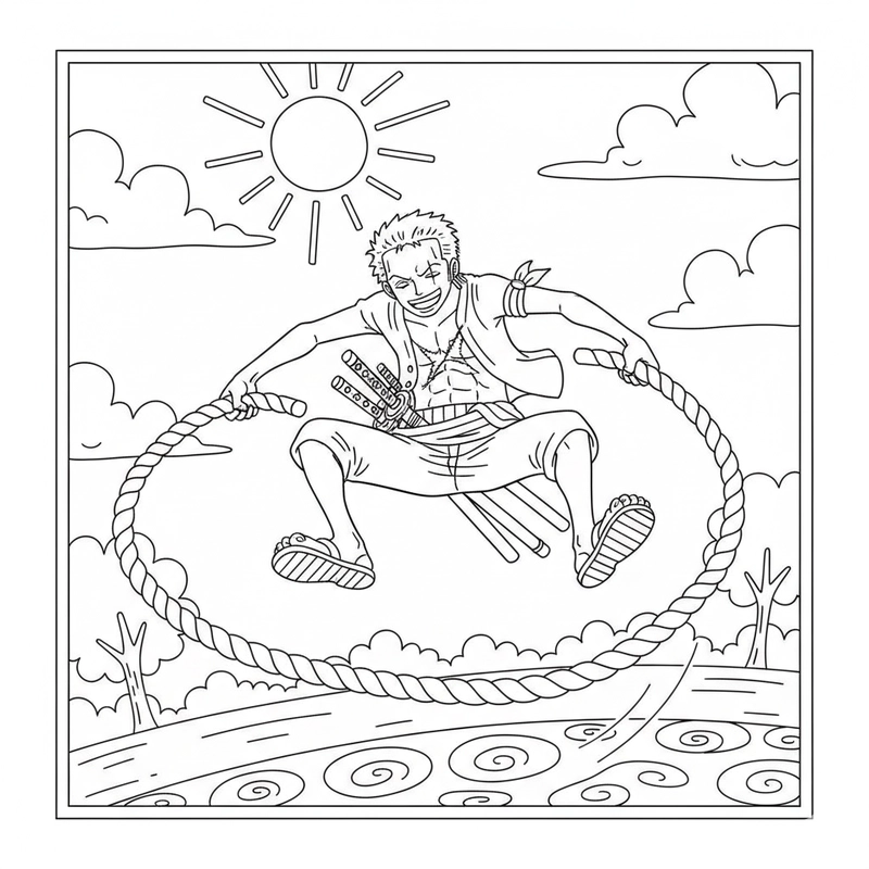 Ảnh tô màu Roronoa Zoro