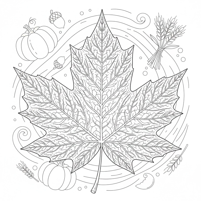 Bản tô màu mùa thu dành cho bé tập vẽ