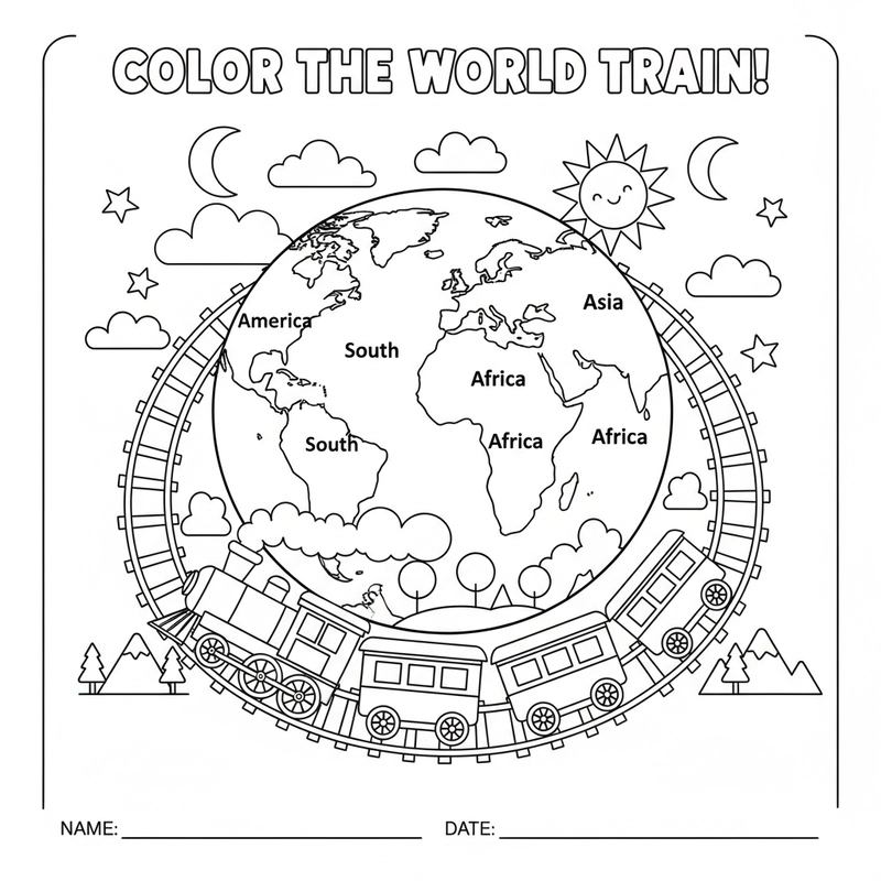 Bé tập tô tàu hỏa