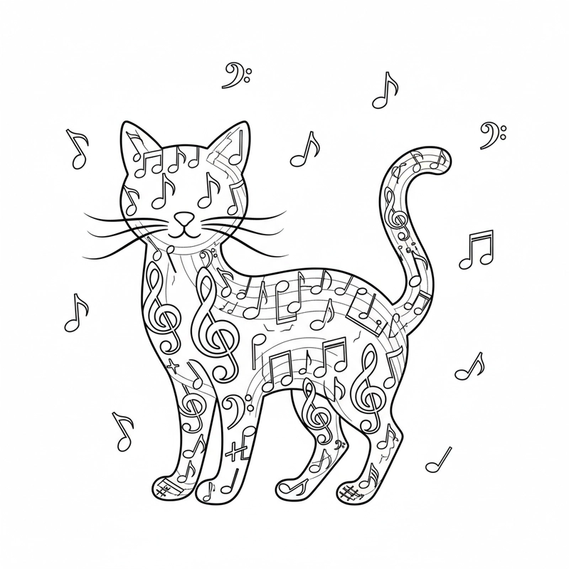 Bé tô màu nốt nhạc vui vẻ