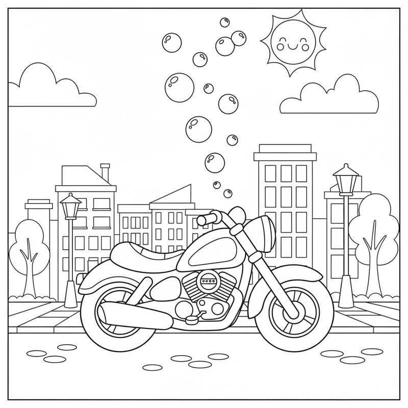 Bé tô xe máy giao thông