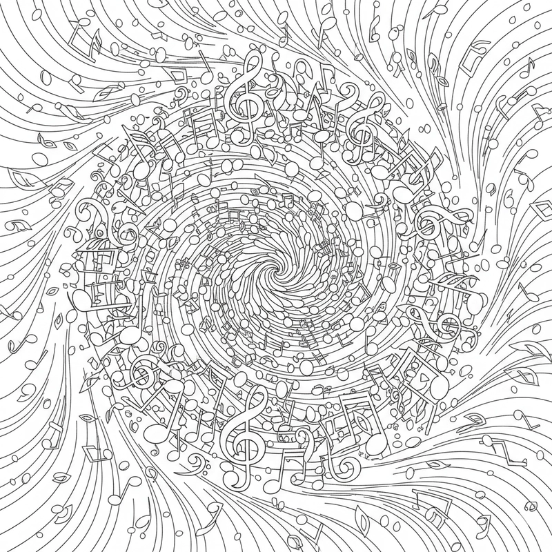 Bộ tranh tô màu nốt nhạc miễn phí