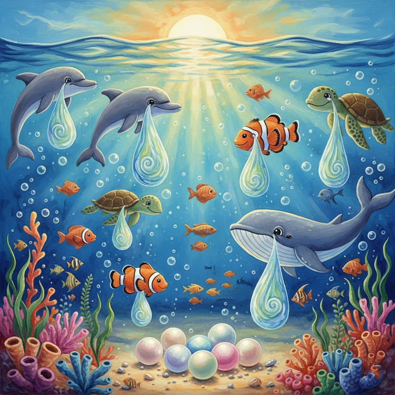 Bức vẽ sinh động khuyến khích bảo vệ biển