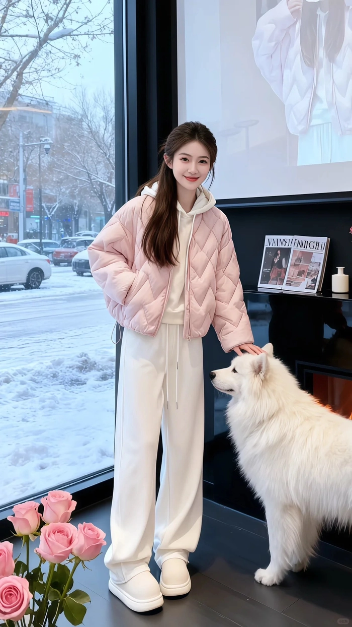 Gái xinh mặc pinky đi biển dễ thương