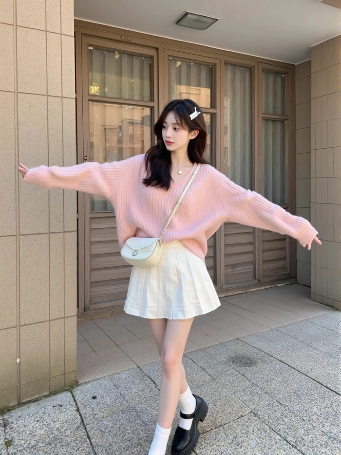 Gái xinh mặc pinky sexy nhưng tinh tế