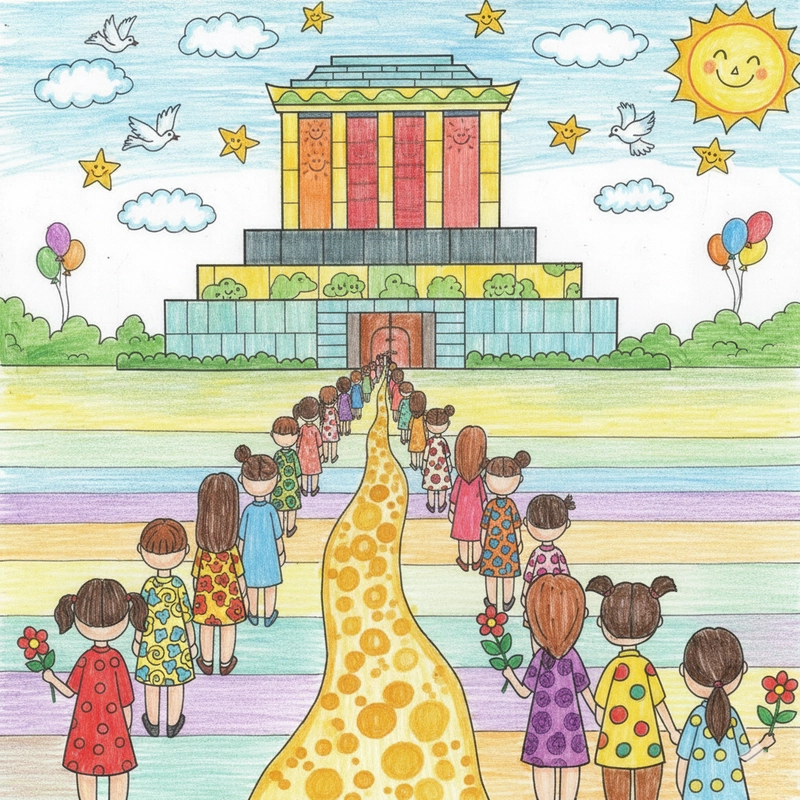 Gợi ý tranh Lăng Bác đẹp dễ áp dụng