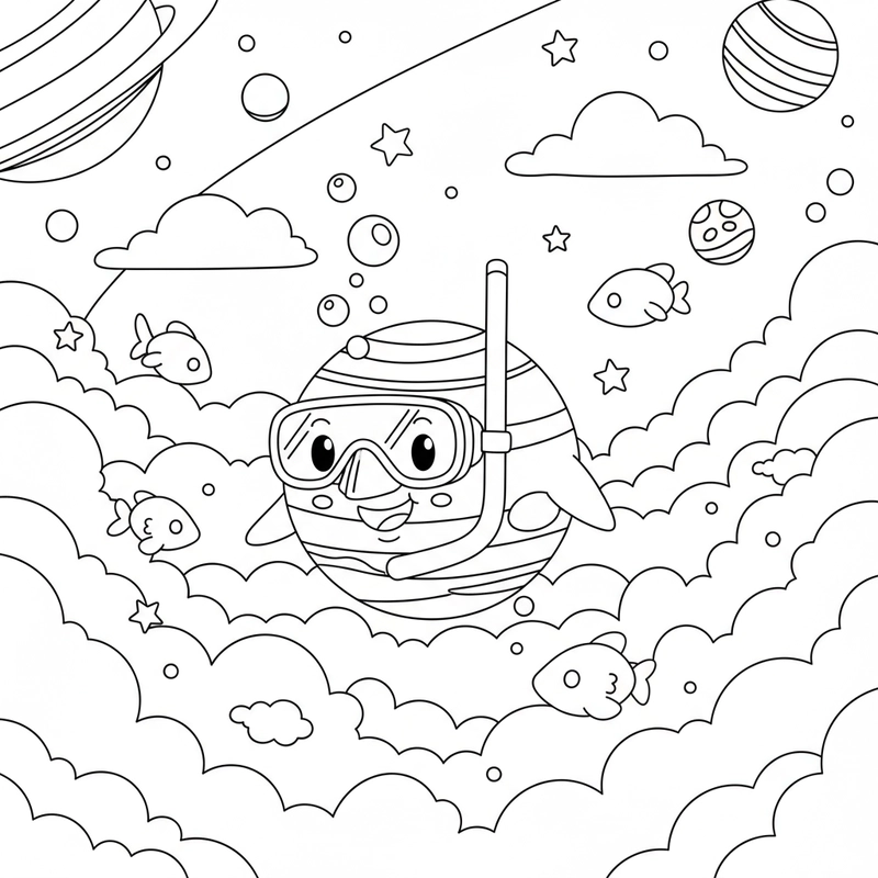 Hệ Mặt Trời tô màu dành cho trẻ em