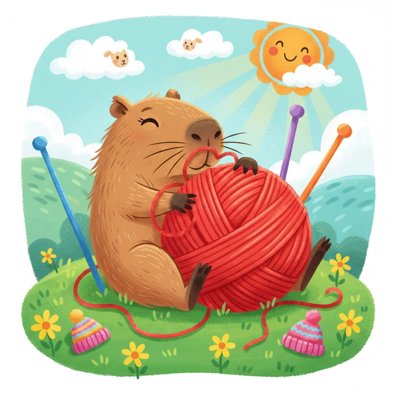 Hình Capybara đơn giản để bé tập vẽ