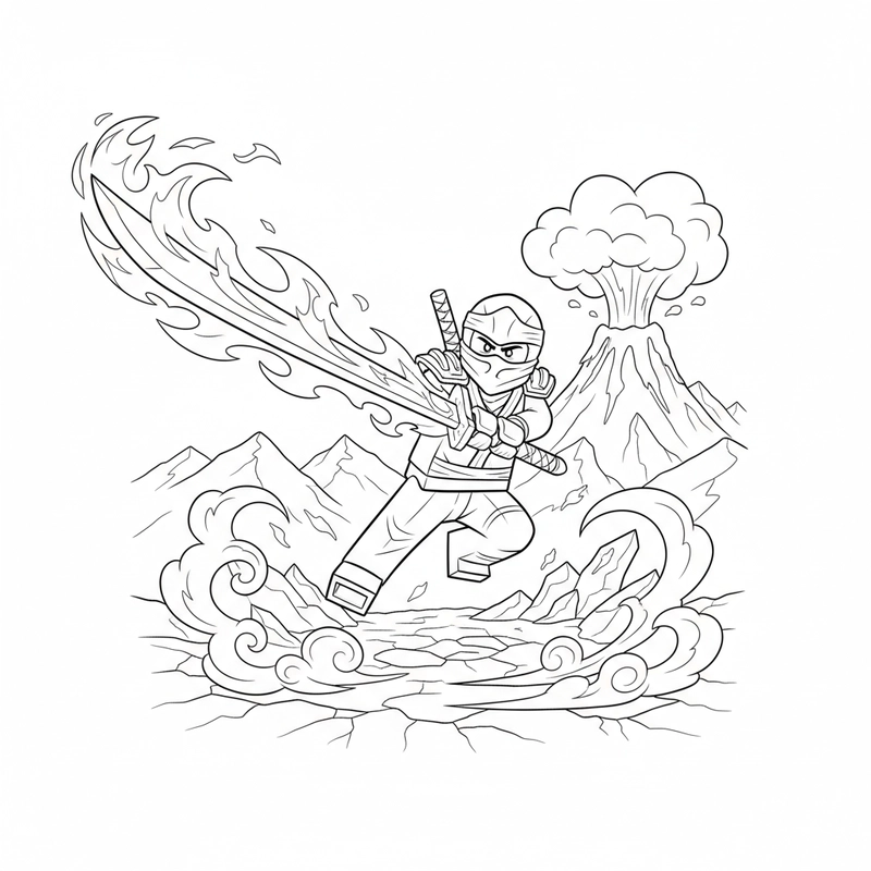 Hình Ninjago tô màu cho bé thỏa sức sáng tạo