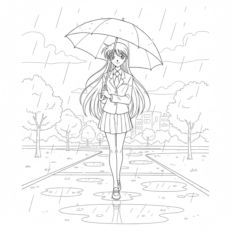 Hình Ran Mori đơn giản cho bé tô