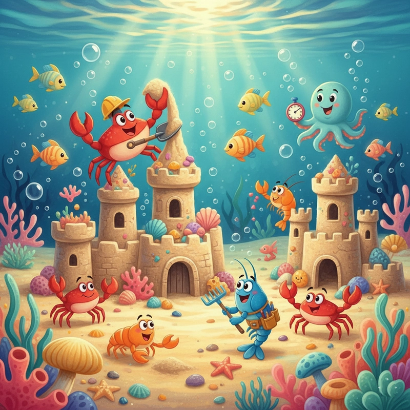 Hình biển sâu bố cục đơn giản