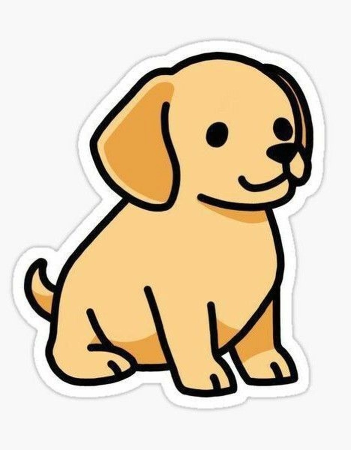Hình con chó sticker cute độc đáo