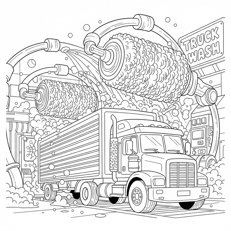 Hình container cỡ lớn để bé tô màu