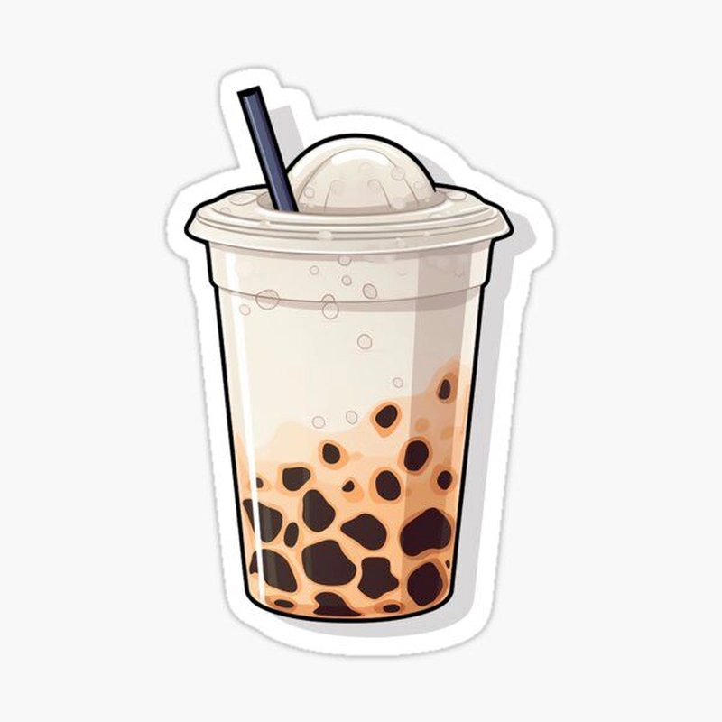 Hình dán sticker trà sữa xinh