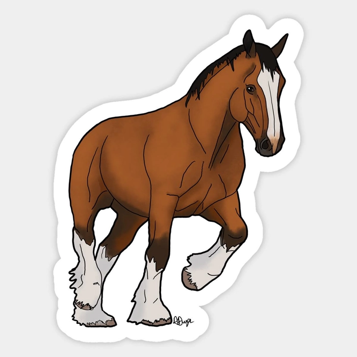 Hình horse sticker tinh tế nổi bật