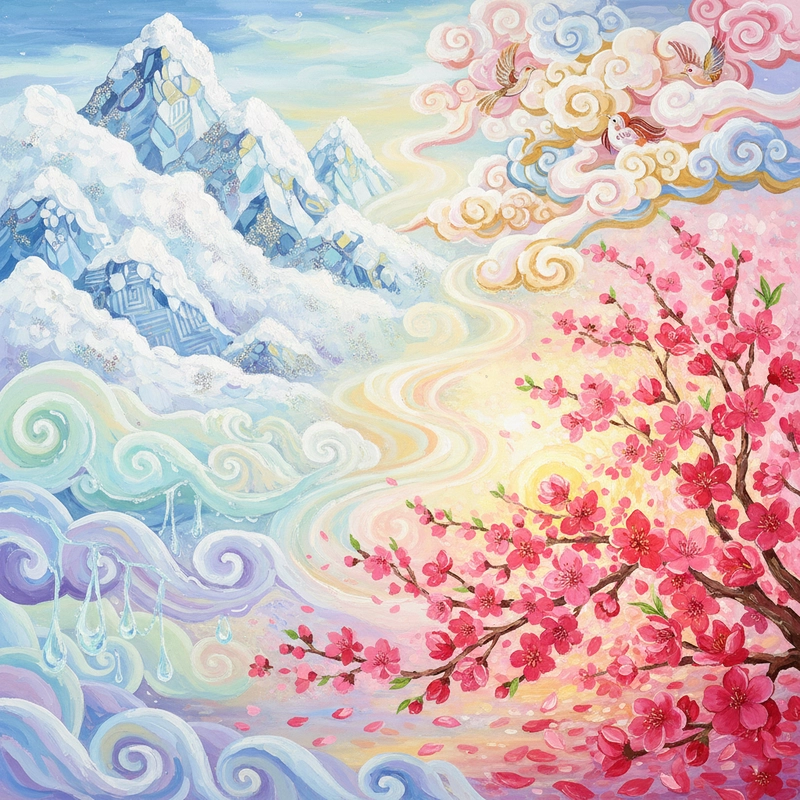 Hình minh họa hoa đào xứ Lạng tinh tế