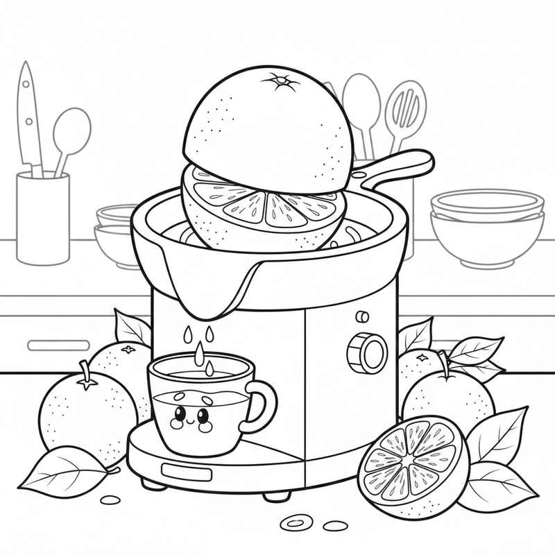 Hình quả cam tô màu phù hợp bé nhỏ