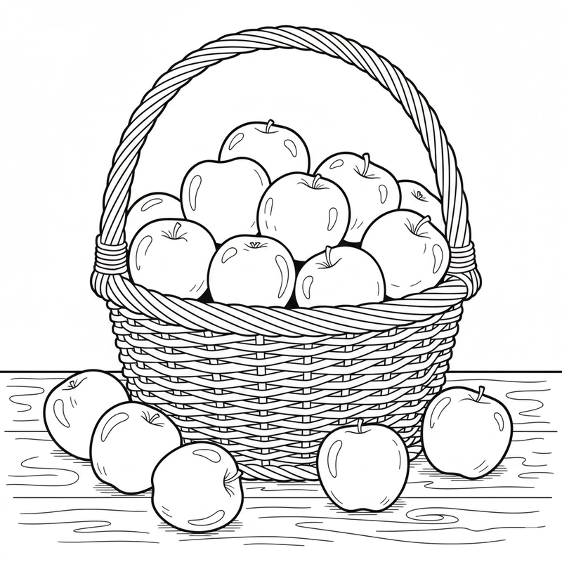 Hình quả táo tô màu rõ nét