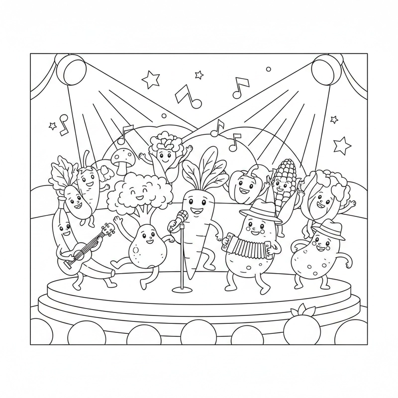 Hình rau củ quả ngộ nghĩnh cho bé