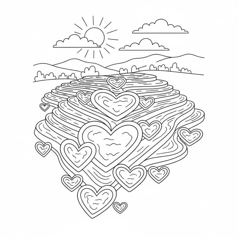 Hình ruộng bậc thang đẹp cho bé tô