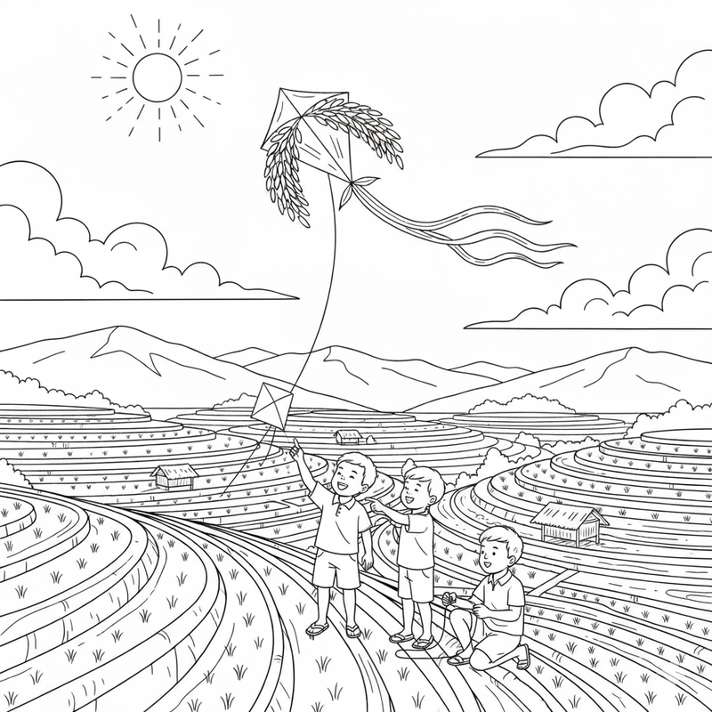 Hình ruộng bậc thang tập tô