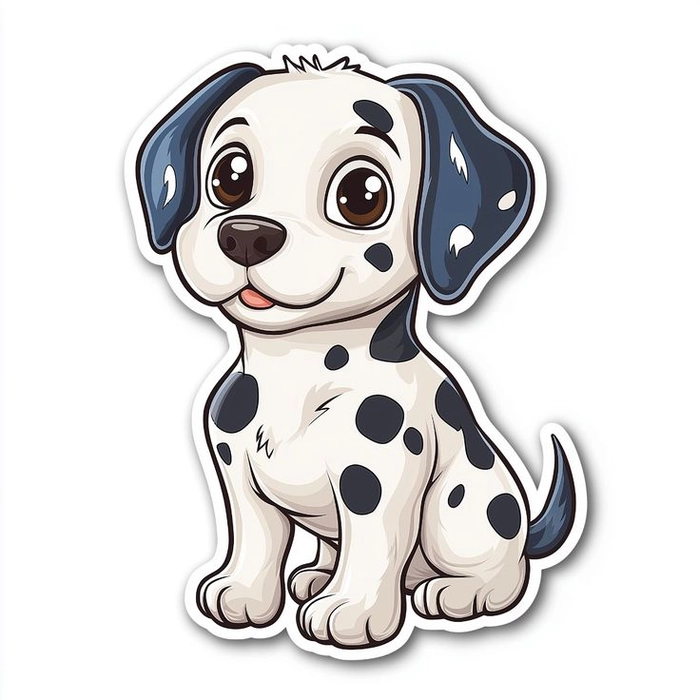 Hình sticker chó đang cười tinh nghịch