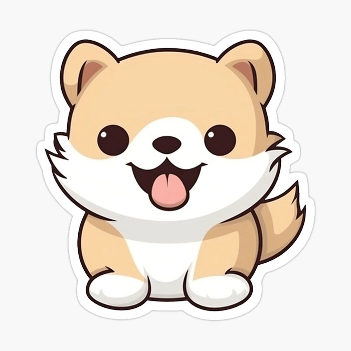 Hình sticker con chó dễ thương