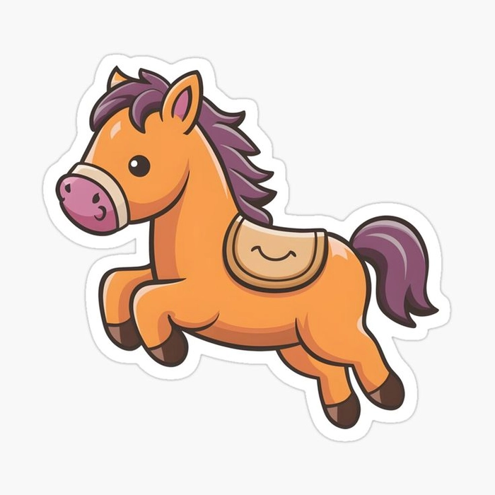 Hình sticker con ngựa đẹp cuốn hút