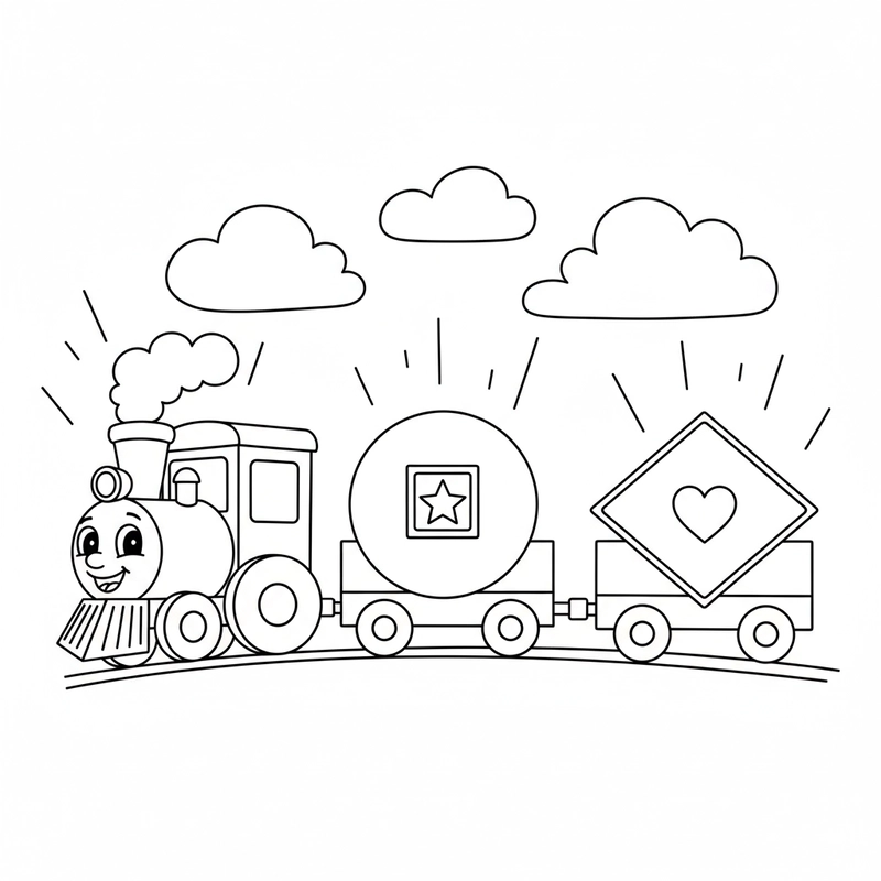 Hình tàu hỏa dễ tô