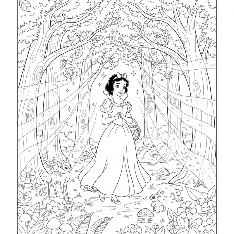 Hinh to mau Bach Tuyet cho tre