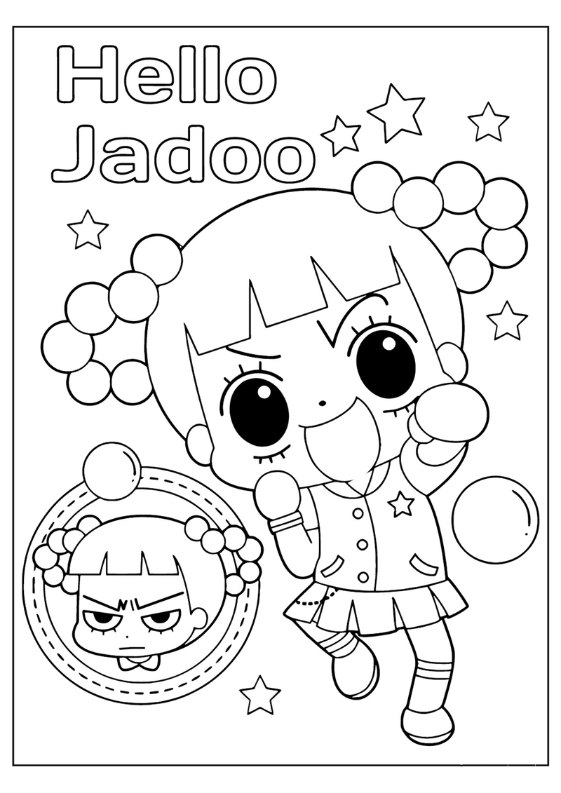 Hình tô màu Jadoo dễ in